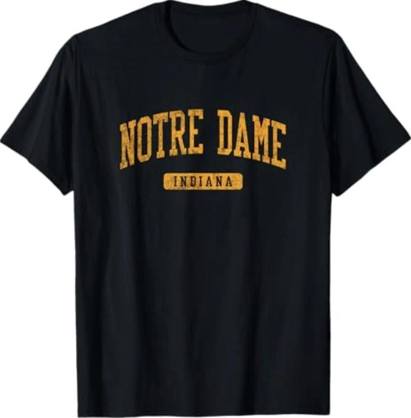 Notre Dame in Vintage Athletic Sports Design JG3 T-Shirt 4XL