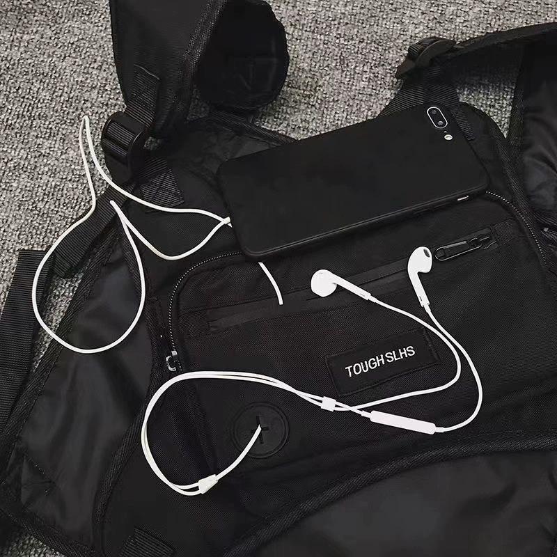 Waterproof Functional Chest Rig Bag, Outdoor Tooling Vest Bag Hip-hop Handsome Portable Waistcoat Chest Pack