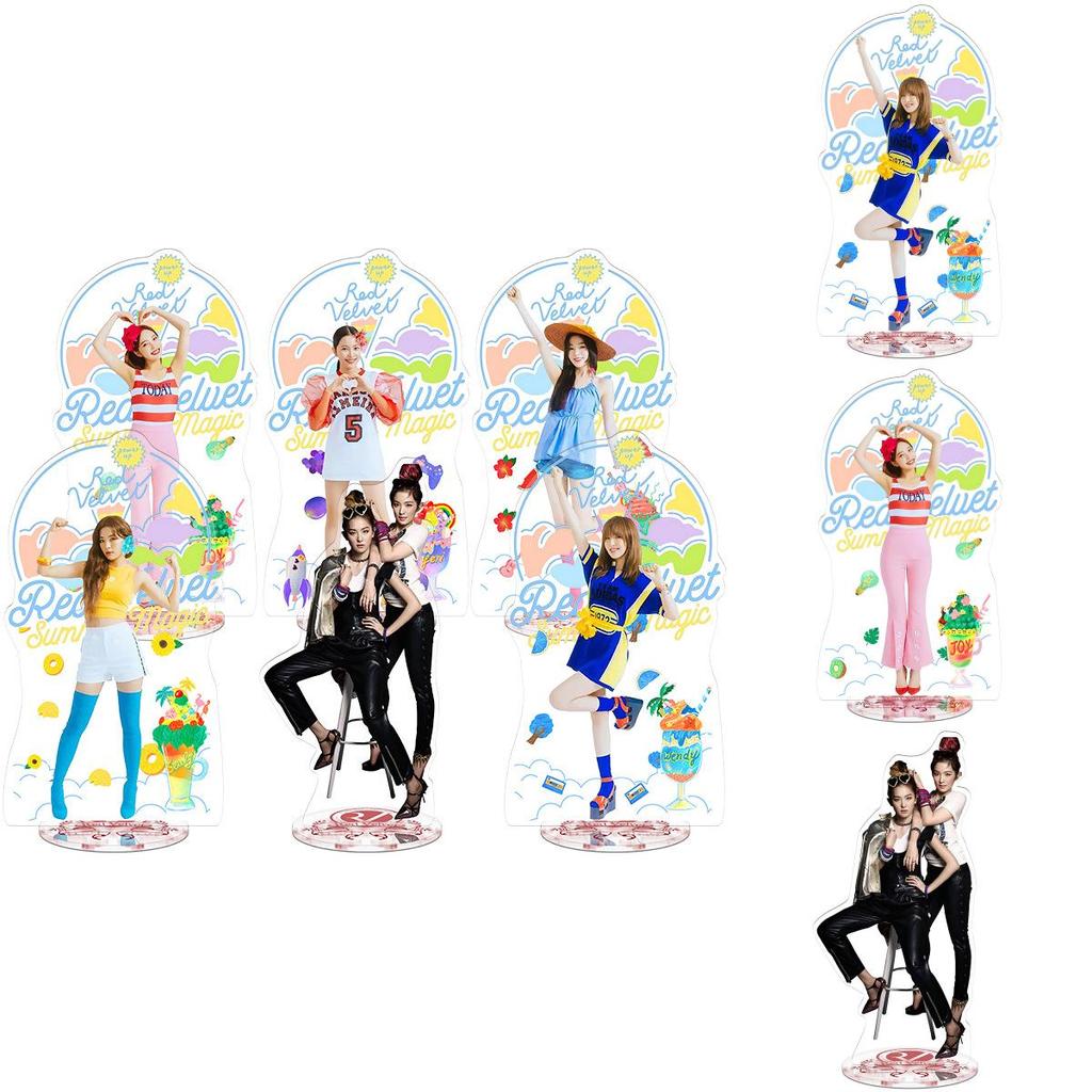 Exquisite Red Velvet Acrylic Standee Featuring Yeri Irene For Elegant Table Decor