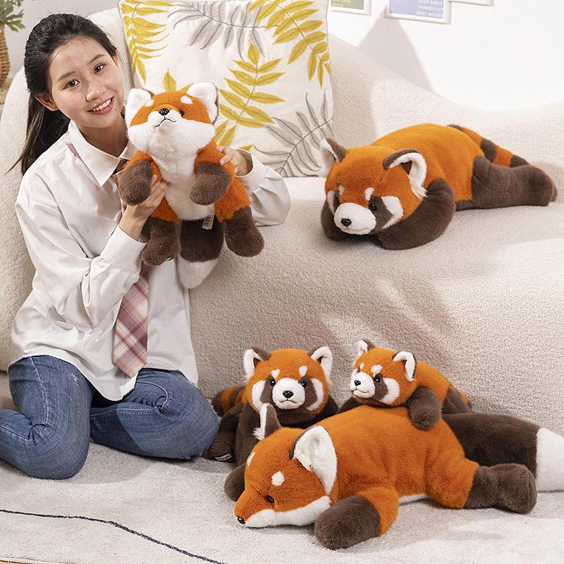 Weiches niedliches Waschbär Plüschtier Fuchs Puppe niedliche kleine Panda Puppe Kinder Mädchen Geschenk Kissen Puppe