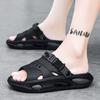 Men's Trendy Thick-Soled Non-Slip Single-Strap Sandals - Outdoor Casual Wear-Resistant Slippers
