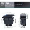 2Pcs Boat Marine Lighted Rocker Switch 12V 20A 4Pin On/Off with Red LED Car O