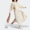 adidas Originals Trefoil Solid Logo Cable Knit Turtleneck Sweater Long Sleeve Women Tops Off-White IC5221
