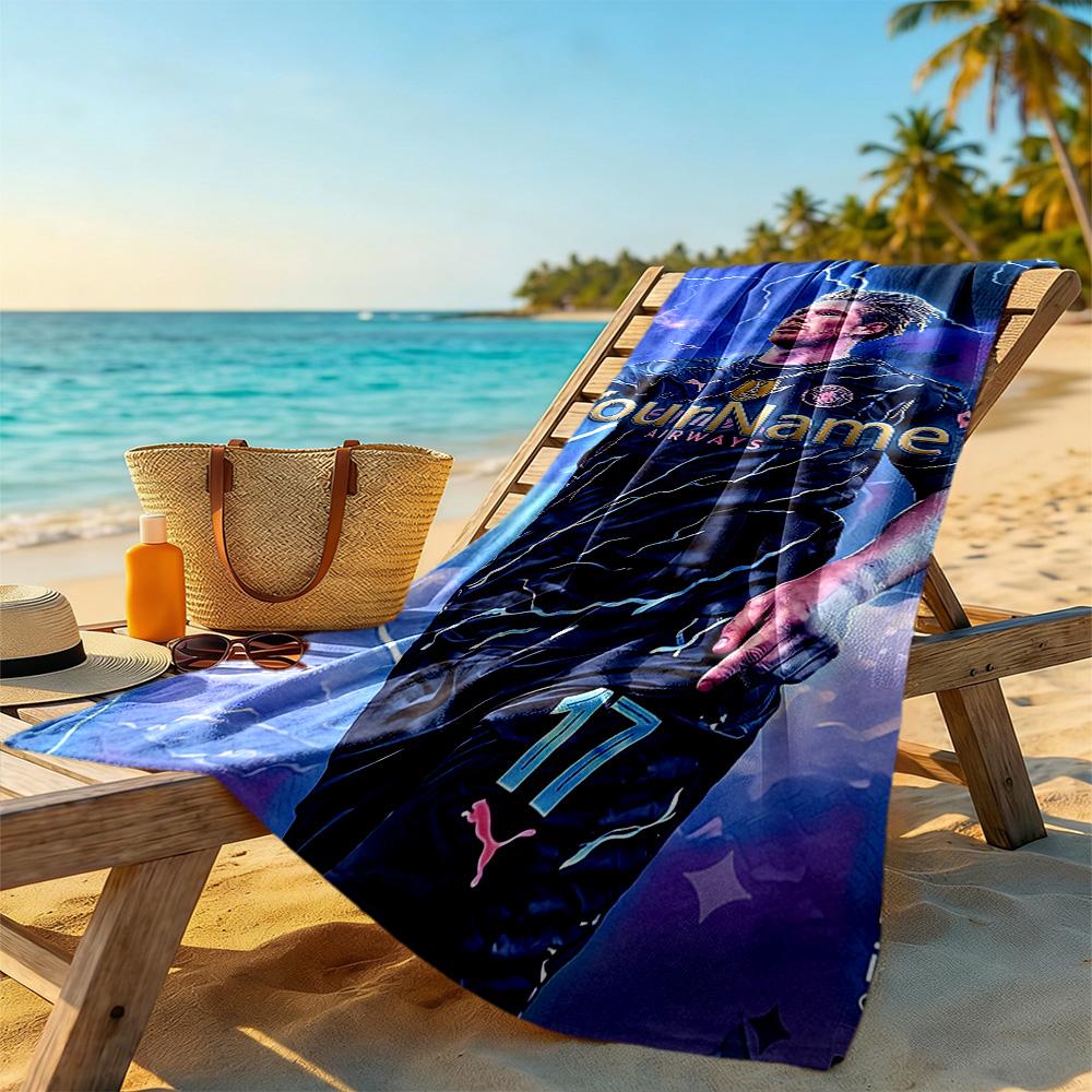 Haaland Customize Your Name Beach Towel Quick-Dry Soft Microfiber Ideal for Travel Outdoor Swim Pool Yoga Surf Camping Hiking Gym Gift Holiday