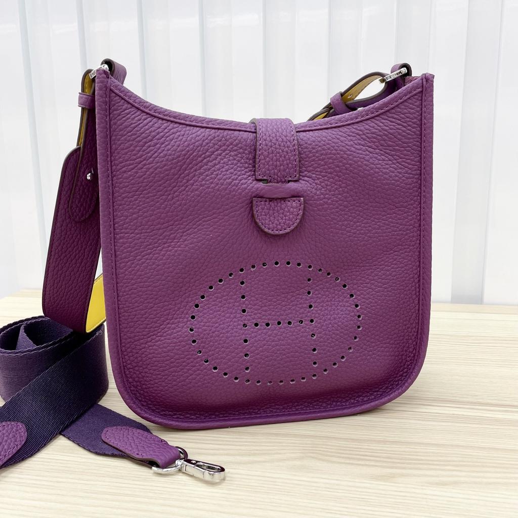 Camada Superior Couro de Vaca Bolsa Aiden Mink 2025 Novo Estilo Couro Genuíno Mini Bolsa Tote Fivela H Padrão Vazado Bolsa de Ombro Único