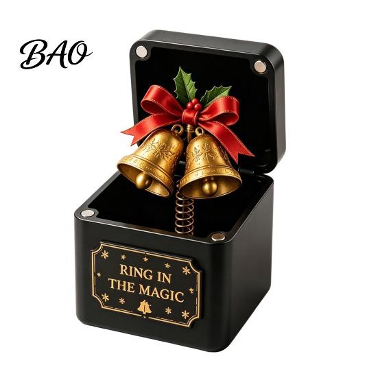 Xmas Gift for Family And Friends 3D Printed Christmas Pop-Up Magic Box with Spring Action, Elements/Angel/Star Star of Bethlehem Ornaments,