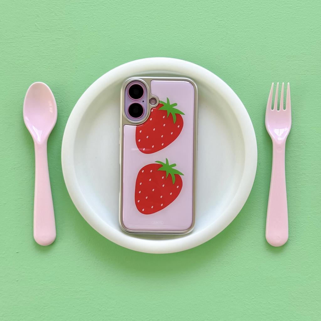HOT Luxury Clmj SUMMER STRAWBERRY Phone Case for iPhone 17 16e 16 15 14 13 12 11 Pro Max X XR XSMAX 8 7 Air Plus Luxury Clear