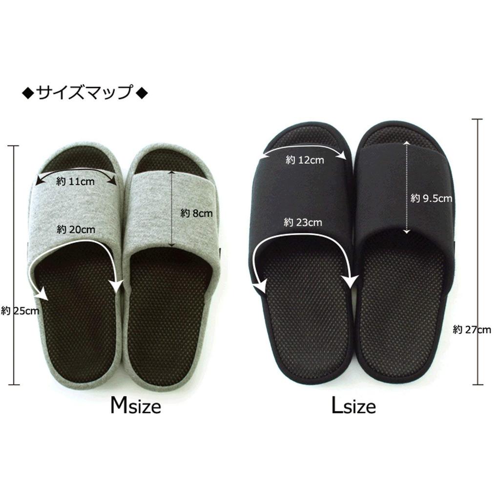 Okamura Slippers with Toe Grip Size Gray Comfort, M,
