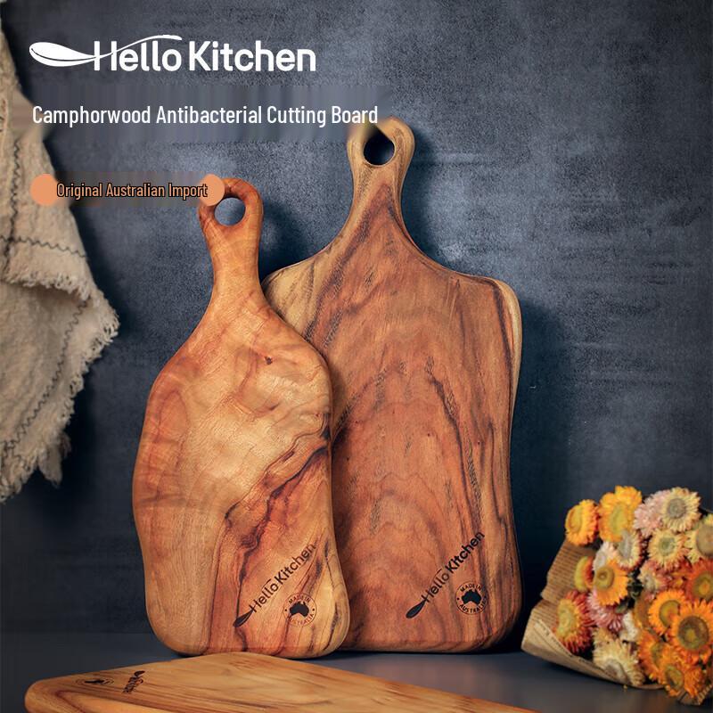 Hello Kitchen Australian Camphor Wood Handle Cutting Board