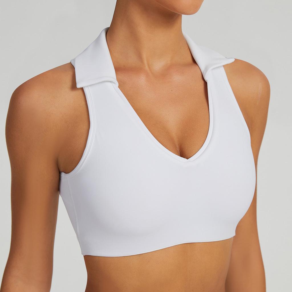 Womens Sleeveless Polo Tank Top With Moisturewicking Fabric For Running And Workout Sessions