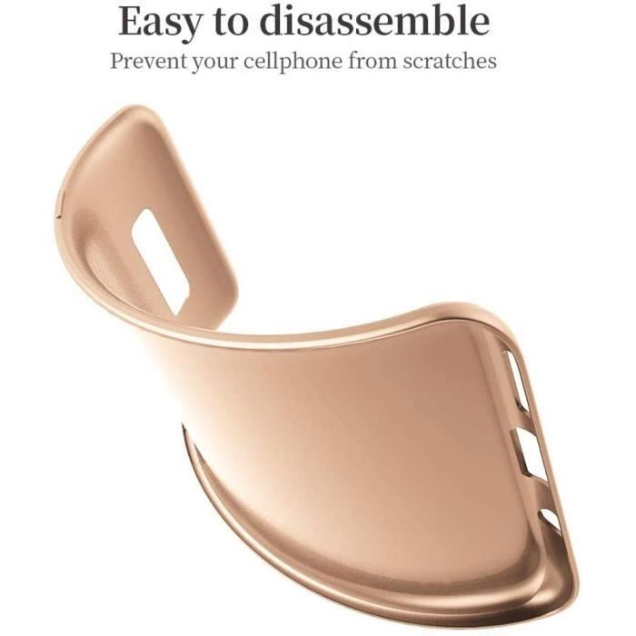 Coque de protection - BOOLING - pour Samsung Galaxy S10 - Silicone ultra-léger - Lot de 2 verres trempés - Doré