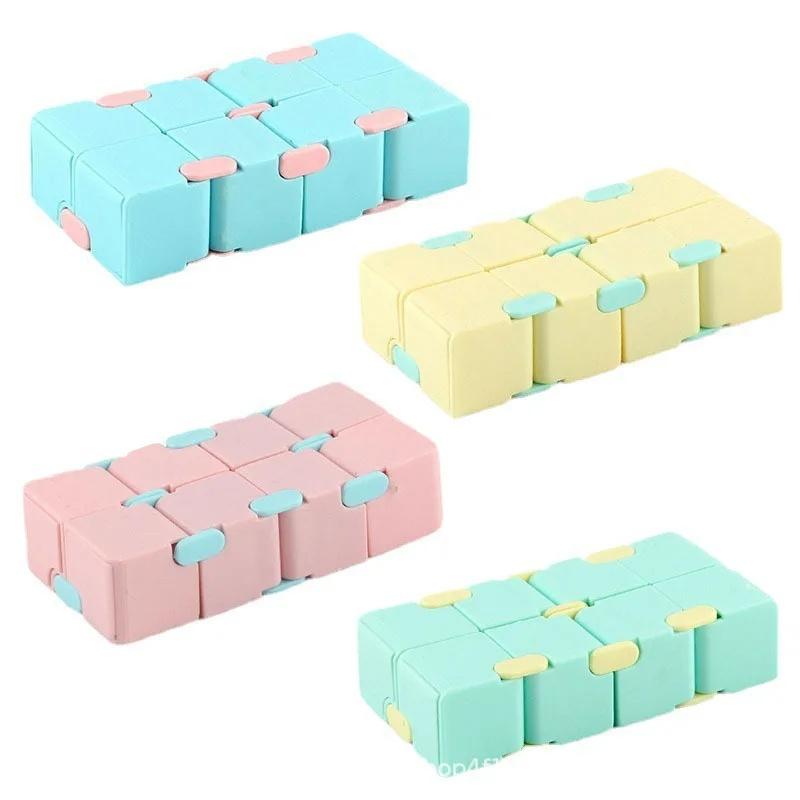 Magic Puzzle Cube Anti Stress Relief Toys For Adults Infinite Flip Funny Cube Sensory Toys For Children Special Needs Xmas Gifts