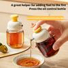 Press-top Glass Oil Bottle,Soy Sauce And Vinegar Condiment Bottle,Home Kitchen Spice Metered Oil Control Bottle