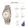 Women Watches Fashion Casual Gold Women Quartz Watch Ladies Dress Wristwatch Relogio Feminino Three Eyes Decorate Men Watch Gift
