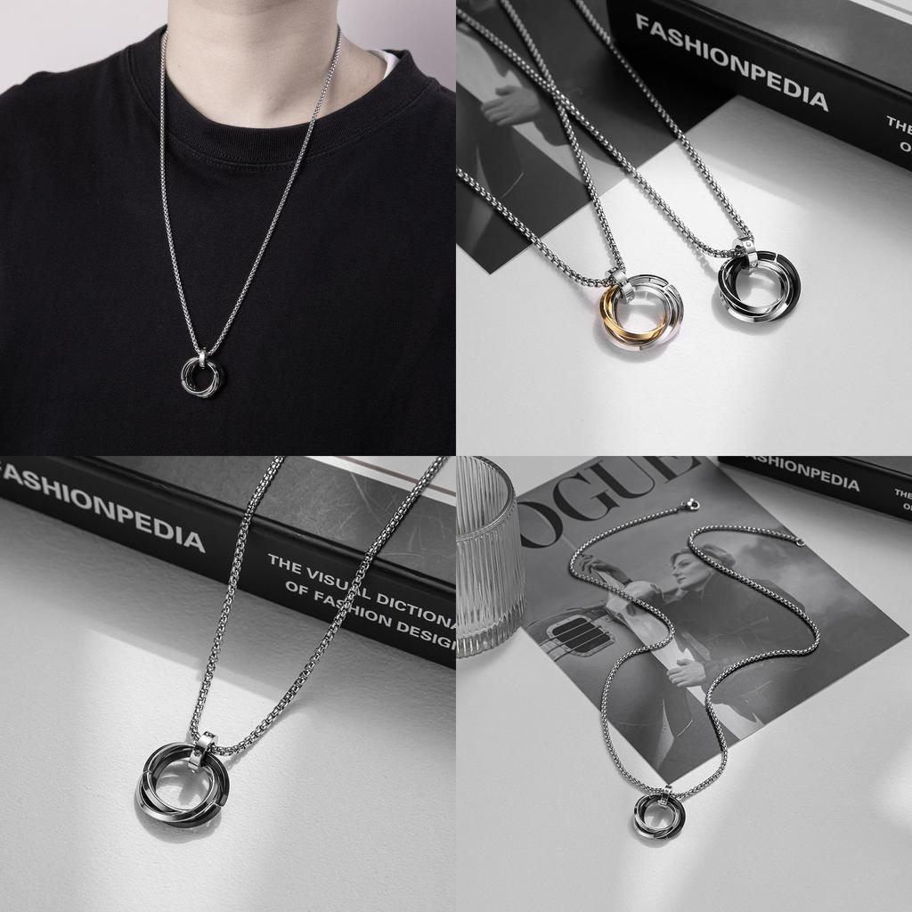 Modern Titanium Steel Geometric Pendant Chain For Casual Fashion Accessories