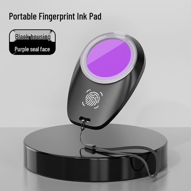 Portable Quick-Drying Red Ink Fingerprint Pad - Safe, Easy To Wipe, Small Size
