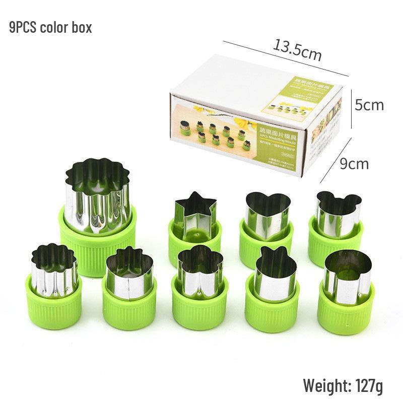 Stainless Steel Farfalle, Vegetable, Fruit, and Sausage Cutter & Cookie Wonton Stamp for Baby Food