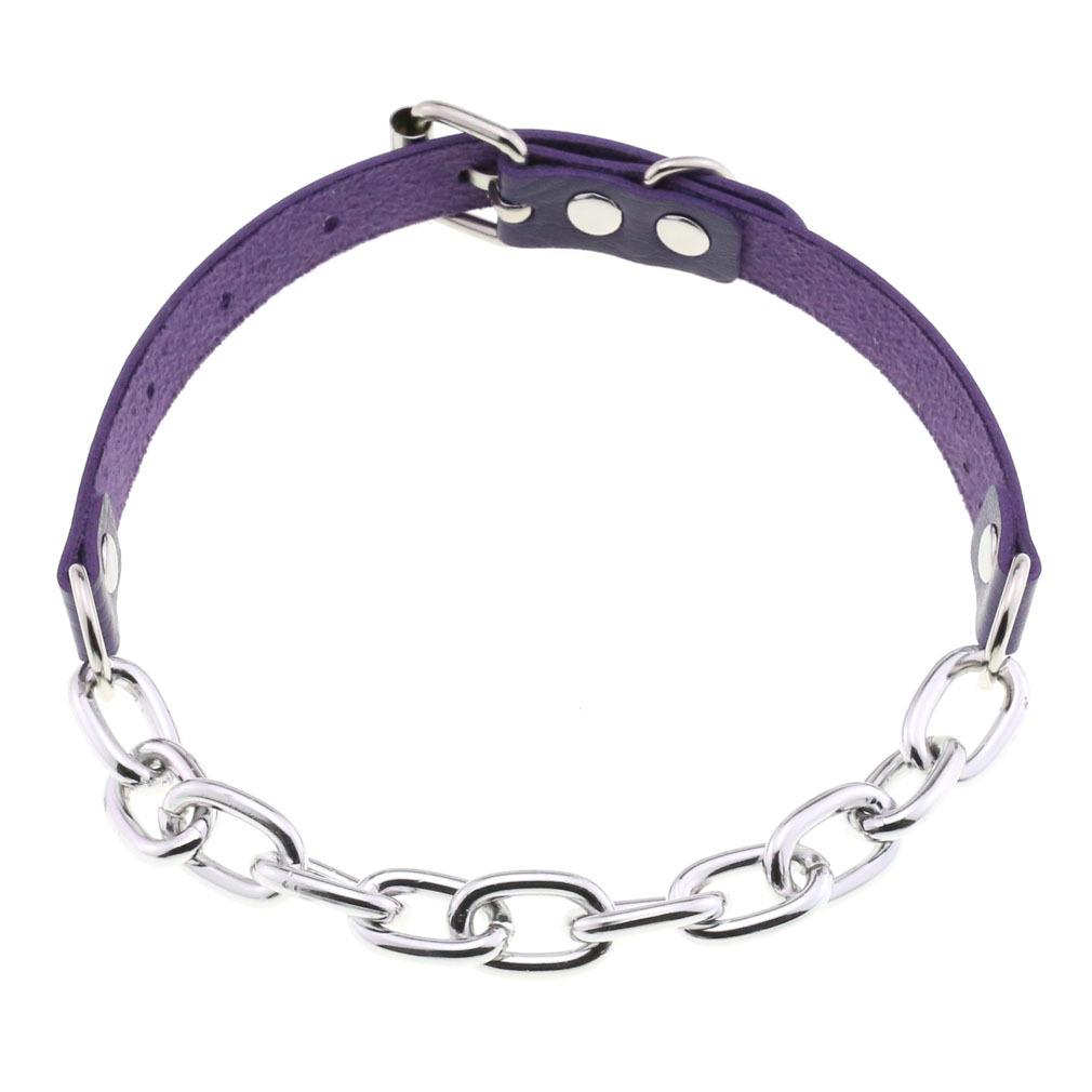 

Панк Рок Цепь Кожаный Чокер Женский Металлический Чокер Пряжка Ошейник Ожерелье Девушки Фестиваль Готические Аксессуары