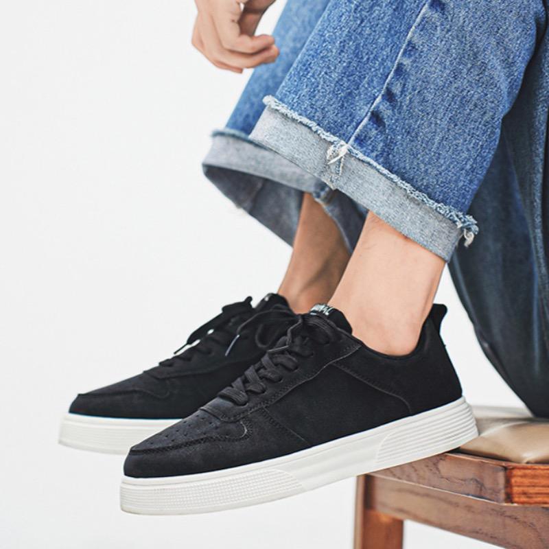 Big Size Men's Shoes Fashion Suede Casual Shoes Trend Skateboard Shoes for Men Vulcanzed Shoe Platform Sneakers Tenis Masculino