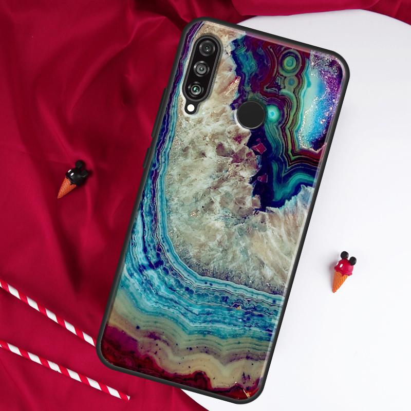 Agate Gem Crystals Marble Pattern For Huawei Nova 9 SE 10 5T Y90 Y70 Y60 Y61 Y91 Y72 12i 12s 11i P60 Pro P20 P30 P40 Lite Case