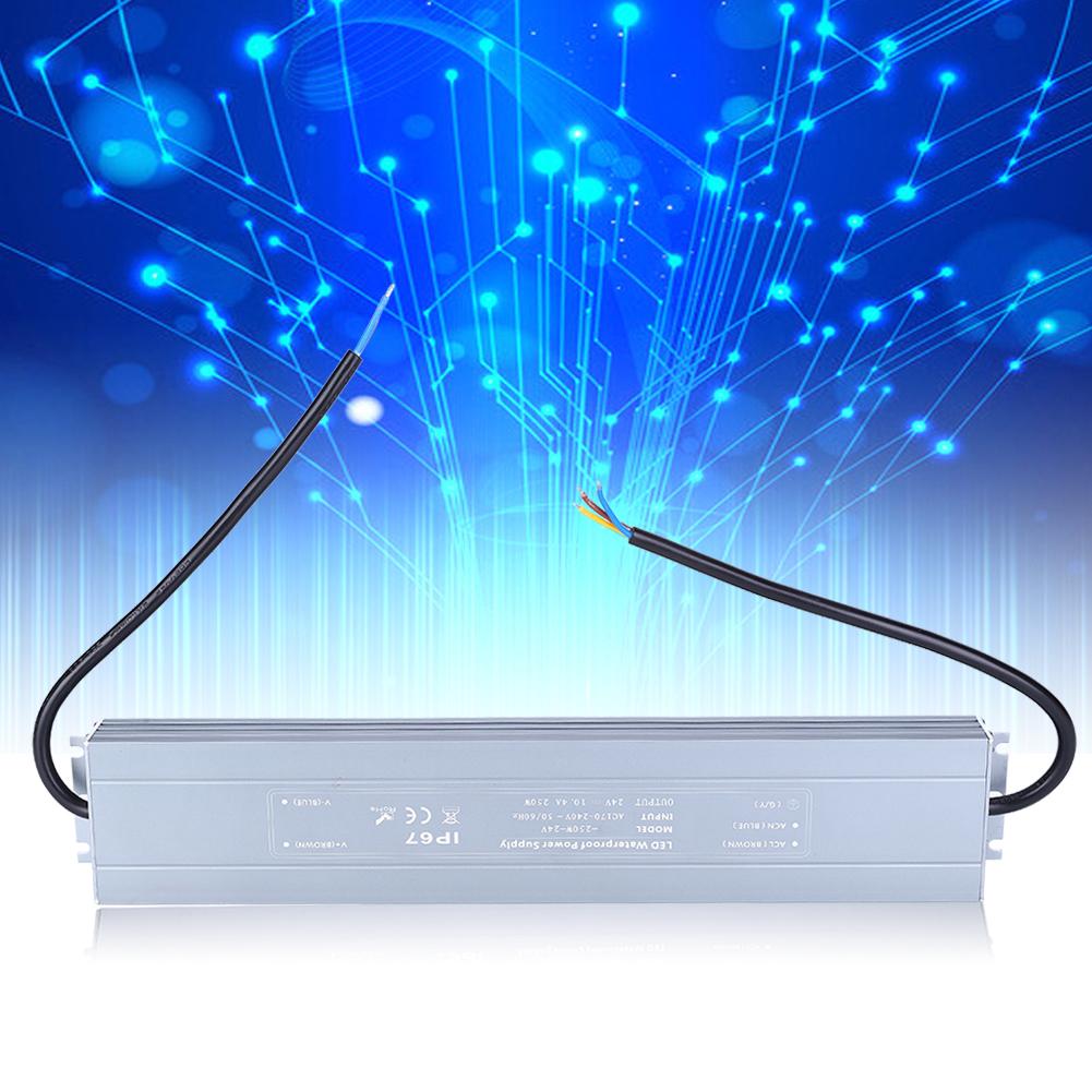 Power Supply Switching Power Supply Ultra-Thin Waterproof Power Supply HRUW-250W-24V 170-240VAC Industrial Accessory (50 / 60HZ)