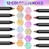 Corslet 12 Rainbow Colored Pencils For Kids & Adults  Pre-Sharpened Multi Color Pencils For Drawing, Sketching & Colorin
