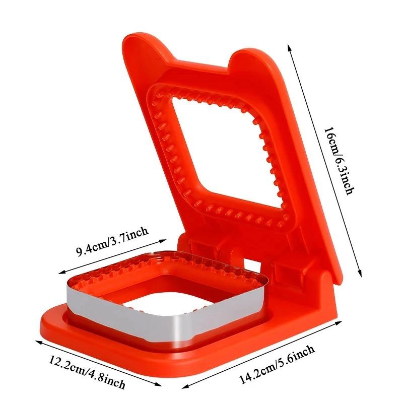 Sandwich Cutter & Sealer Flip Tool, Stainless Steel Circular Mold, For Kids Lunch Bread Toast, Safe DIY Baking Accessories