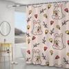 Cute Rabbit With Carrot Shower Curtain, Bathroom Decorative Shower Curtain, Waterproof Shower Curtain With Hooks