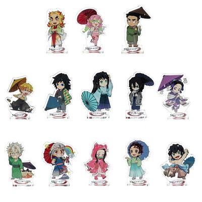 Anime Demon Slayer Cartoon Character Transparent Acrylic Stand Doll Model Toy Desktop Decoration Gift