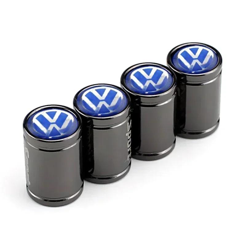2026 New For VOLKSWAGEN VW 4PCS Car Wheel Tire Valves Tyre Stem Air Caps for Volkswagen Touran Polo Tiguan Passat GTI R Line Gol