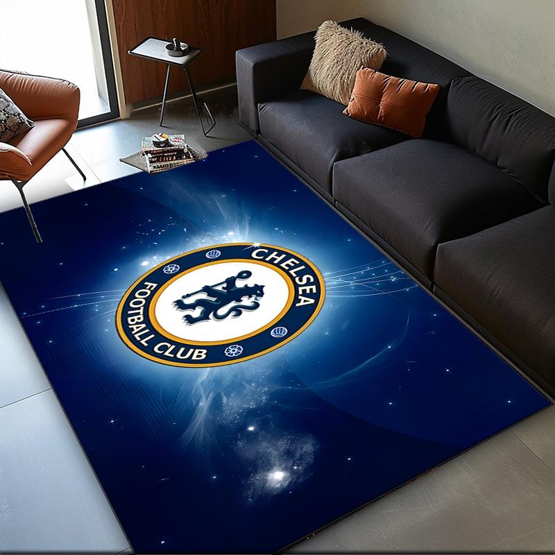 1PC Rug Chelsea Football Club Crest Carpet, Chair Rug,Area Rug for Office Bedroom Living Rooms Bedroom, Doormat Decor Christmas Fan Gifts