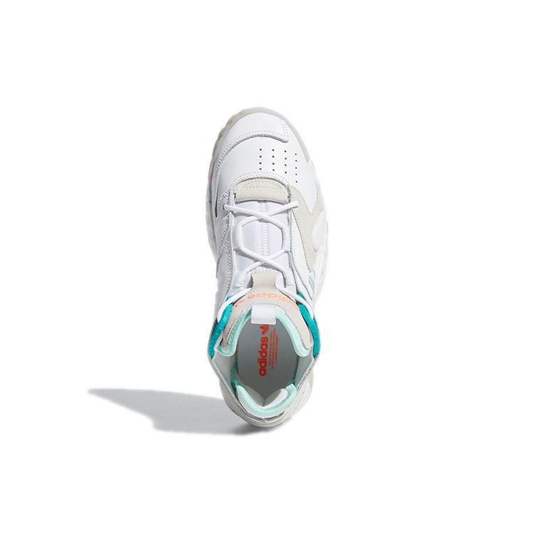 Adidas Originals Streetball Round Toe Lace-Up Durable Low-Top Basketball Shoes Women Sneaker White Gray EH2351