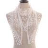 Women Triangle Scarf For Church Prayer Shawl Embroidered Lace Veil Floral Headcovering Tassel Veils Mantillas