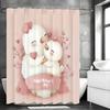 Happy Mother's Day Cute Chick Floral Shower Curtain, Bathroom Decorative Shower Curtain, Waterproof Shower Curtain with Hooks