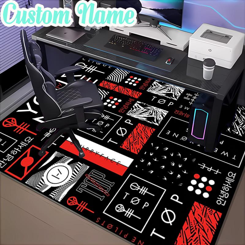 Custom Name Twenty One Pilots Music Evolution Rug, Office Rug, Chair Rug, Carpet for Living Rooms, Doormat Game Rug Home Decor Christmas Gifts