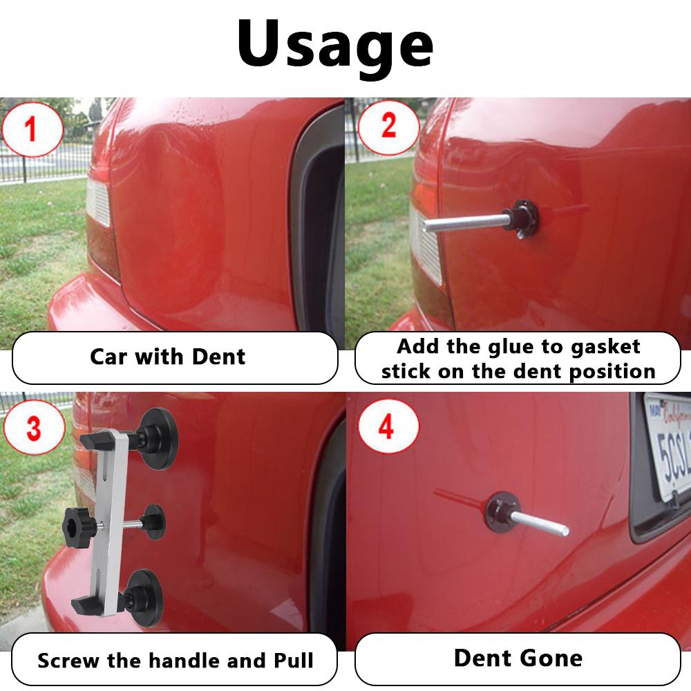 Auto Body Repair Kit Car Dent Repair Tool Pulling Bridge Glue Pulling Tabs Dent Puller Set Car Accessory