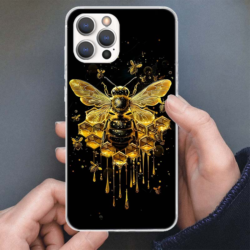 Bee Keeping Honey Animal Phone Case For iPhone 17 16 15 14 13 12 11 Pro Max Mini Plus Air 7 SE 8 Soft Silicone Print Shell Funda