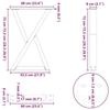 VidaXL Dining Table Legs 2 Pieces Black 60 X (72-73,3) Cm Steel 4012720