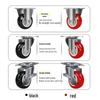 1-3 Inch Silent Swivel Caster Wheels with Brakes for Furniture and Trolleys