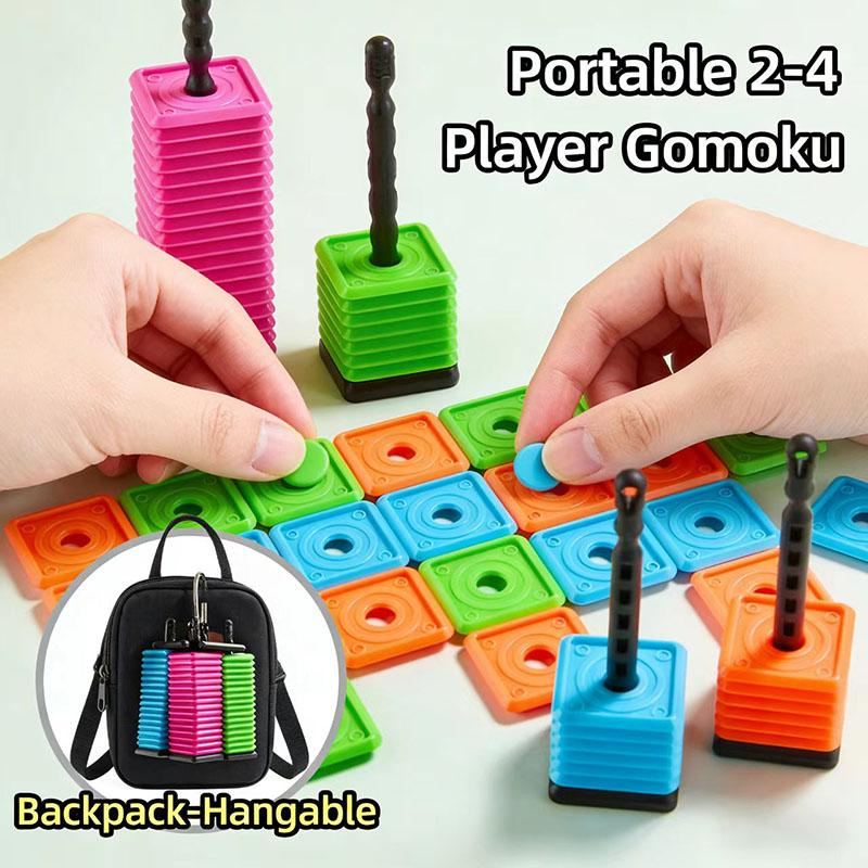 New Portable Educational Gobang Game Toy Desktop Board Game Five-in-a-Row Game For Kid And Adults, Table Chess Easy Carry Gift