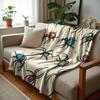 Color Puzzle Tile Soft Flannel Blanket Breathable Warm Throw for Office Car Sofa Kids Room Birthday Xmas Gift