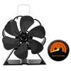 6 Blades Mini Fireplace Fan Heat Powered Stove Fan Wood Log Burner Eco Quiet Energy Saving Heater Home Efficient Heat Distribute