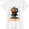 Funny F Caw Black Crow Humor Quote Bird Meme Ladies Crewneck T Shirt Vintage Versatile Streetwear Slightly Casual