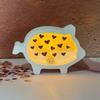 Lovely Pig Silicone Mould Featuring Irregular Heart Hollow Out Designs for Personalize Decorations and Gift