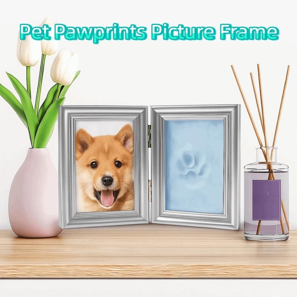DIY Paw Print Memorial Frame Metal Buckle Pet Handprint Shadowbox  Memorial Keepsake