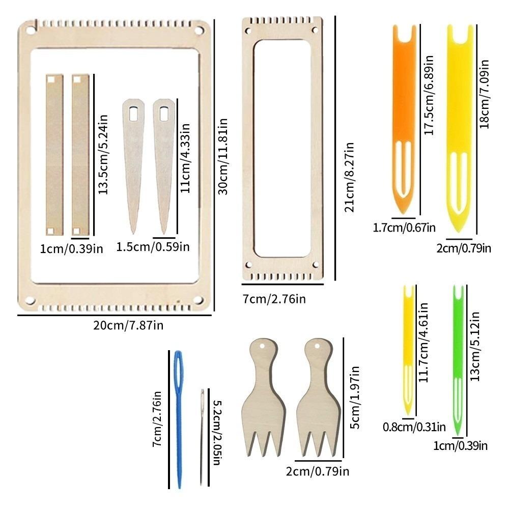 Wooden Hand-Knitting Kit Lightweight Yarn Weaving Tools Mini Loom Machine  Weaving Lover