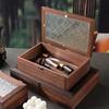 Crabapple Glass-covered Wood Box for Home Dried Fruit Dust-proof Storage