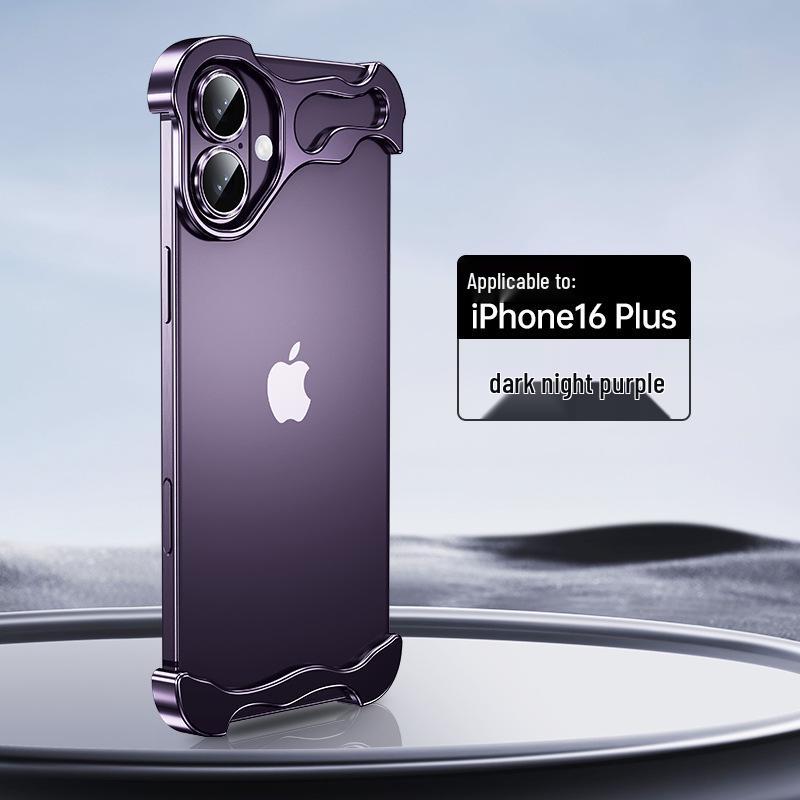 iPhone 16/17 Pro Max Air Irregular Metal Border Protective Case with Heat Dissipation