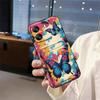 Graffiti Shockproof Phone Case For Blackview Wave 6C Anti-dust Full wrap Soft case protective TPU Card slot Cartoon Cute