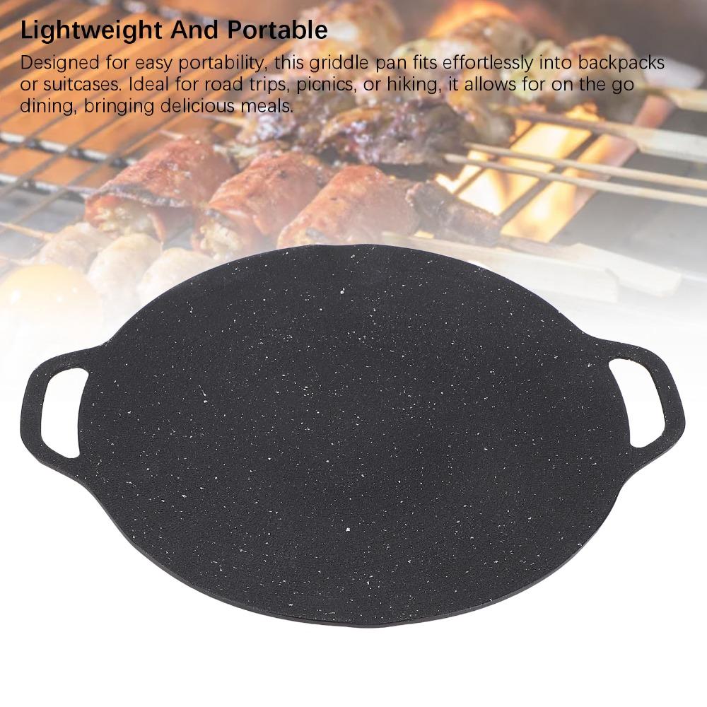 Aluminum Alloy Korean Grill Pan Nonstick Barbecue Pan Portable BBQ Grill Pan Home Cooking